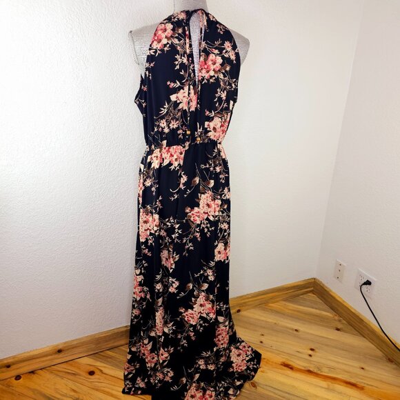 Lulus Black Floral Print Halter Maxi Dress - Picture 10 of 13